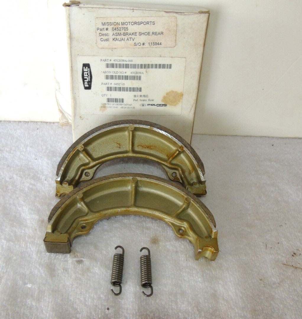 Polaris Phoenix 200 ATV Sawtooth Rear Brake Shoe Set New OEM # 0452705
