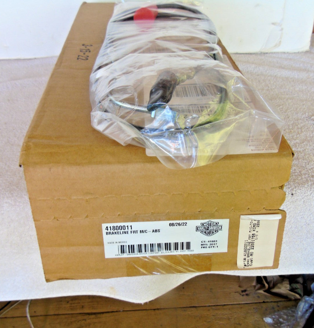 Genuine Harley Davidson FLH Upper Brake Line Hose New OEM# 41800011