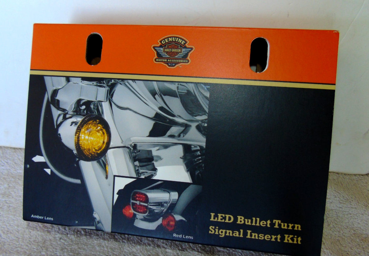 Harley-Davidson XL FX LED Bullet Turn Signal Insert Kit Red New OEM# 67800640