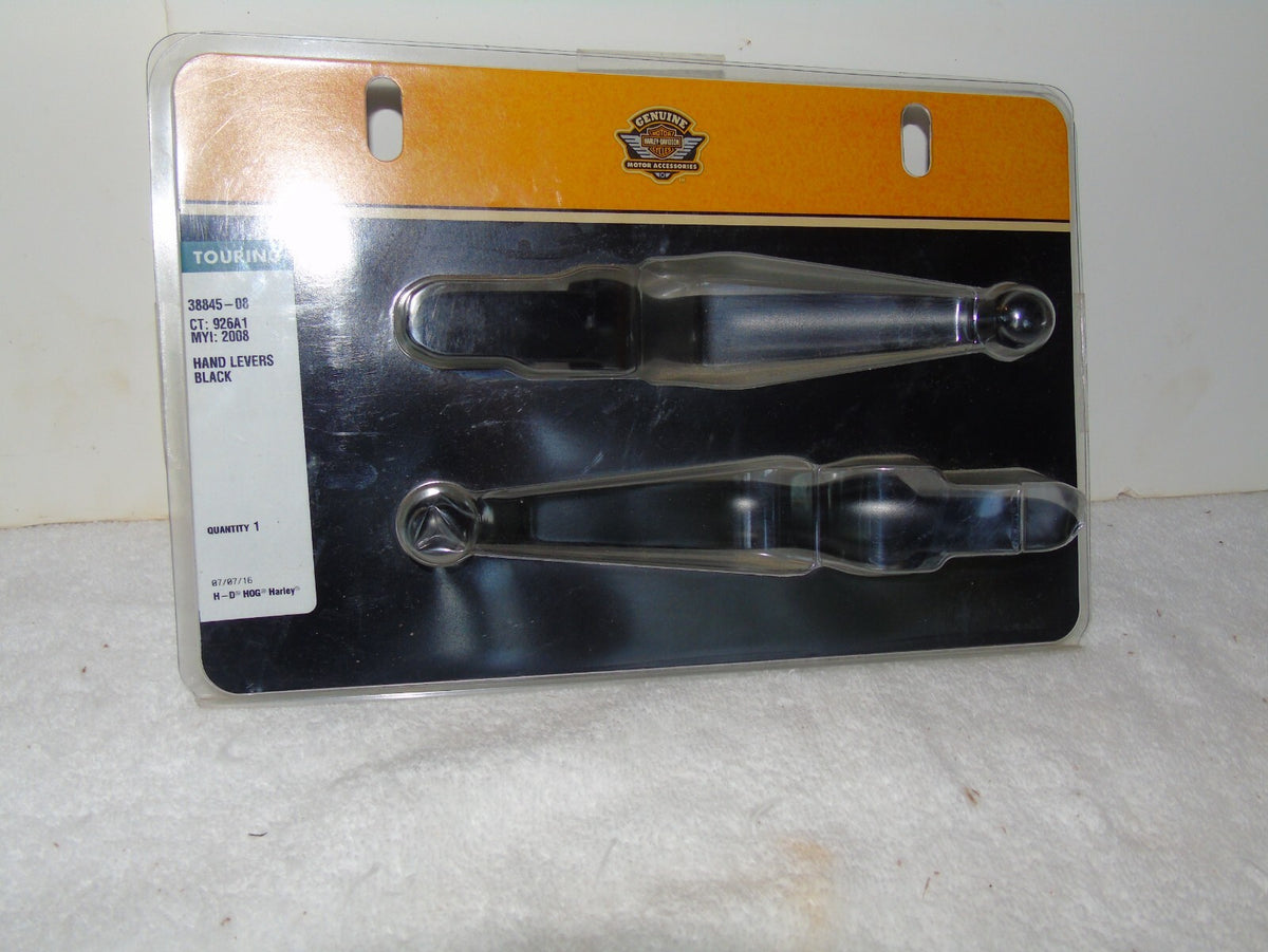 Harley Davidson Touring Hand Levers Black New OEM # 38845-08