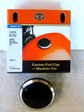 Harley-Davidson Custom Machine Cut Fuel Gas Cap Black Aluminum New OEM# 61100180
